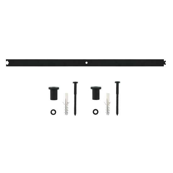 Afbeeldingen van INTERSTEEL Schuifdeursysteem – tussenrail 90 cm mat zwart 4501