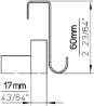 Afbeeldingen van Siro Deurhaak metaal - 5 stuks L 57mm/H 35mm/B 30mm mat zwart 