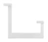 Afbeeldingen van Siro Kapstokhaak metaal - boorafstand 32mm/L 92mm/H 80mm/B 70mm wit 