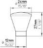 Afbeeldingen van Siro Meubelknop metaal - L 24mm/H 27mm/B 24mm chroom mat 