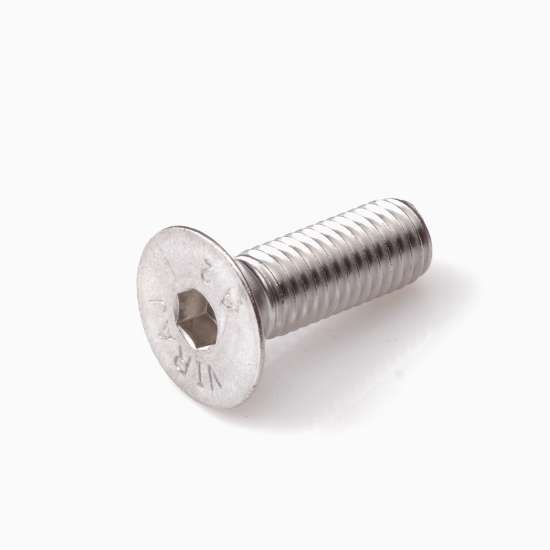 Afbeeldingen van binnenzeskantbout - M6x60mm 8.8 - platkop RVS-A2 DIN7991