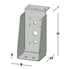 Afbeeldingen van GB Balkdrager GBS-KL 59x121 1,5 Sendzimir Verzinkt