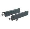Afbeeldingen van Hettich ArciTech Schuif- / frontlade, setverpakking, ladezijwand hoogte 126 x NL 270 mm, antraciet, links en rechts