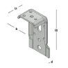 Afbeeldingen van GB XL-hoek - 50x125mm 65x4mm - sendzimir verzinkt