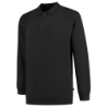 Afbeeldingen van Tricorp polo sweater boord 60°c wasbaar 301016 Zwart 5XL