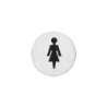 Afbeeldingen van INTERSTEEL Pictogram damestoilet zelfklevend rond rvs geborsteld 4600