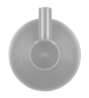 Afbeeldingen van Siro Kapstokhaak metaal - L 38mm/H 42mm/B 35mm - RVS 