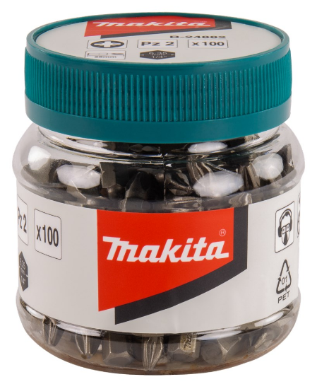 Afbeeldingen van Makita Schroefbit PZ2x25mm pot 100 st B-24882