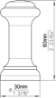 Afbeeldingen van Siro Kapstokhaak hout - L 30mm/H 60mm/B 30mm eiken gelakt 