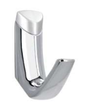 Afbeeldingen van Siro Kapstokhaak kunststof - boorafstand 19mm/L 73mm/H 64mm/B 24mm - aluminium/chroom 