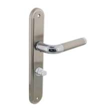 Afbeeldingen van INTERSTEEL Deurkruk Agatha op schild toilet-/badkamersluiting 63 mm chroom 1683