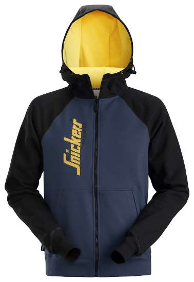 Afbeeldingen van Hoodie met logo en rits