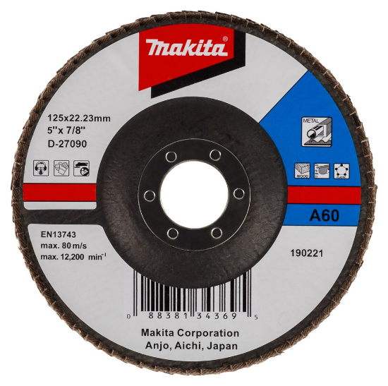 Afbeeldingen van Makita Lamellenschuursch. 125X22 K60 D-27090