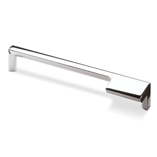 Afbeeldingen van Hettich Greep Zenga links, boorafstand 192, L 201 mm, B 36 mm, H 30 mm, glans verchroomd