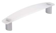 Afbeeldingen van Siro Meubelgreep kunststof - boorafstand 128mm/L 155mm/H 29mm/B 28mm - naturel/aluminium 