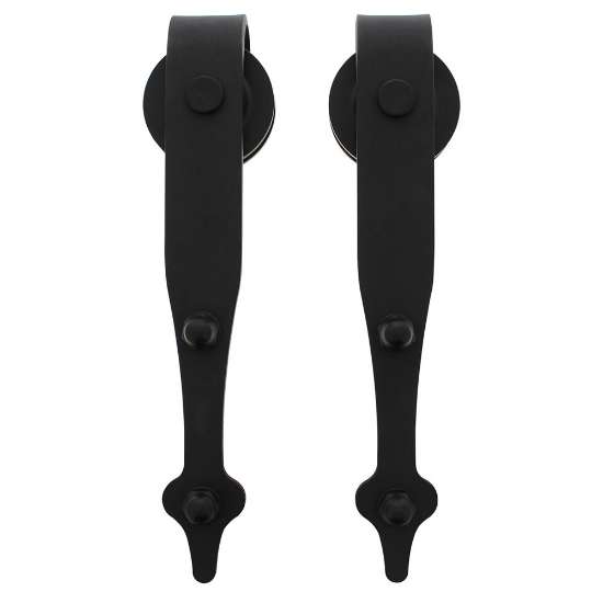 Afbeeldingen van INTERSTEEL Set van 2 hangrollen Classic 290 mm mat zwart 4501