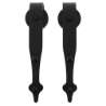 Afbeeldingen van INTERSTEEL Set van 2 hangrollen Classic 290 mm mat zwart 4501