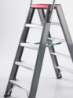 Afbeeldingen van Dubbel oploopbare trap - aluminium (gecoat)