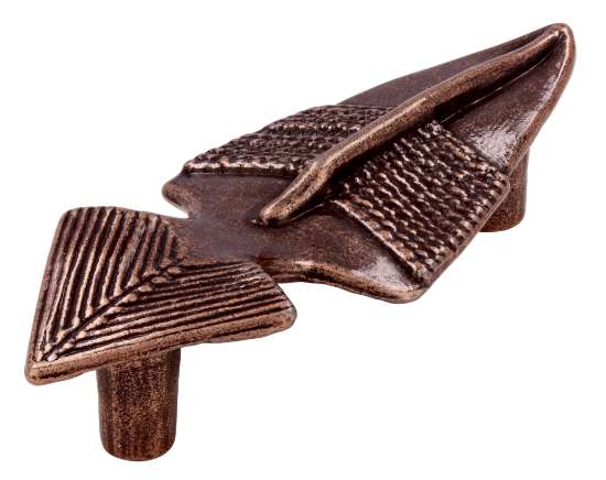 Afbeeldingen van Siro Meubelgreep metaal - boorafstand 64mm/L 94mm/H 23mm/B 38mm - antiek koper 
