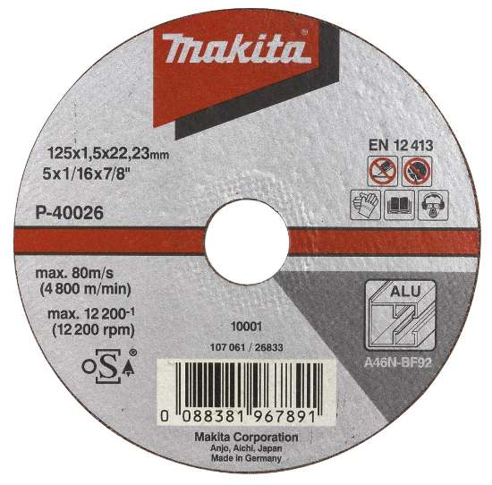 Afbeeldingen van Makita Doorslijpschijf 125X1,0Mm Alu B-45331