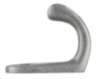Afbeeldingen van Siro Kapstokhaak metaal - boorafstand 10mm/L 41mm/H 33mm/B 20mm - gepolijst aluminium 