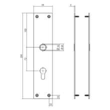 Afbeeldingen van Schild renovatie rechthoekig 250x55x2mm RVS mat zwart