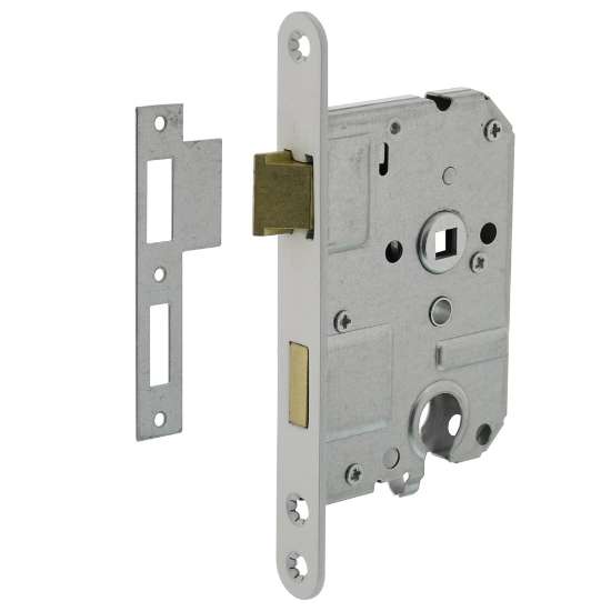 Afbeeldingen van INTERSTEEL Woningbouw cilinder dag- en nachtslot wit 55 mm 9540