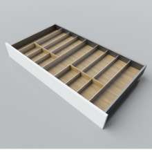 Afbeeldingen van Blum Bestekindeling met messenhouder Legrabox - corpusbreedte 950-1200 diepte 550mm - fineer eiken/aluminium OL.EA5510S1BEST