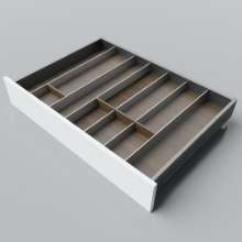 Afbeeldingen van Blum Bestekindeling Legrabox - corpusbreedte 700-950 diepte 550mm - notenhout/aluminium OL.NA5580S1BEST