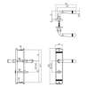 Afbeeldingen van INTERSTEEL Deurkruk Emily op schild 235x45x8 mm met WC63/8 mm chroom 1705