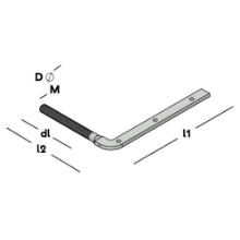 Afbeeldingen van GB Wandplaatanker M12 140x200 Verzinkt Draad