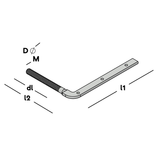 Afbeeldingen van GB Wandplaatanker M12 140x200 Verzinkt Draad