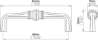 Afbeeldingen van Siro Meubelgreep metaal - boorafstand 96mm/L 104mm/H 32mm/B 15mm antiek messing 