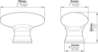 Afbeeldingen van Siro Meubelknop keramisch - L 55mm/H 38mm/B 34mm wit 