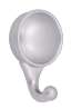 Afbeeldingen van Siro Kapstokhaak metaal - boorafstand 23mm/L 64mm/H 32mm/B 40mm - chroom mat 