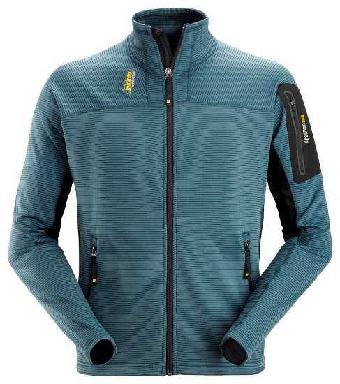 Afbeeldingen van Snickers fleece jas 9438-5104 maat M petrol-zwart