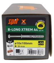 Afbeeldingen van Spit constructieplug B-long Xtrem HF - Ø10x100/50mm - inox A4