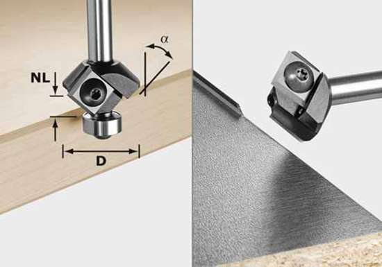 Afbeeldingen van Festool Keermes-fasefrees HW S8 HW 45° D27 12x12 KL