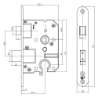 Afbeeldingen van INTERSTEEL SKG2 veiligheidscilinderslot 55mm, rvs voorplaat afgerond 25x174 9551