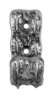 Afbeeldingen van Siro Kapstokhaak metaal - boorafstand 20mm/L 62mm/H 38mm/B 26mm antiek zilver 