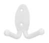 Afbeeldingen van Siro Kapstokhaak metaal - boorafstand 24mm/L 61mm/H 40mm/B 70mm - wit 