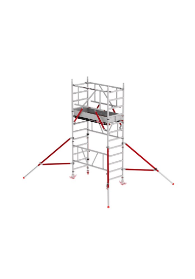 Afbeeldingen van Altrex Aluminium 1-persoons rolsteiger met voorloopleuning MiTOWER PLUS