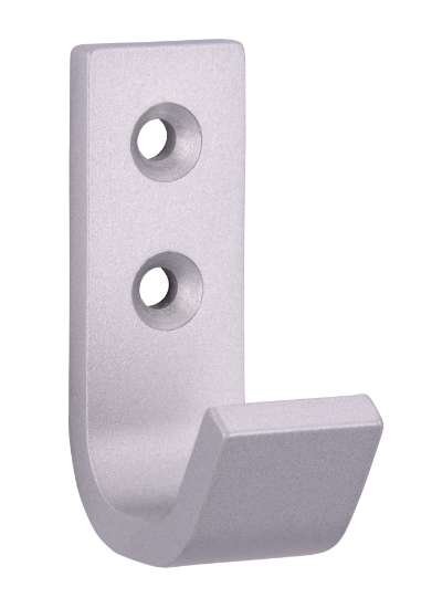 Afbeeldingen van Siro Kapstokhaak metaal - boorafstand 16mm/L 54mm/H 37mm/B 19mm aluminium 