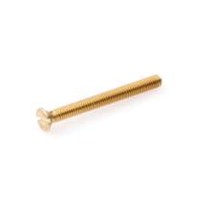 Afbeeldingen van metaalschroef - M5x16mm zaagsnede - platkop blank messing DIN963