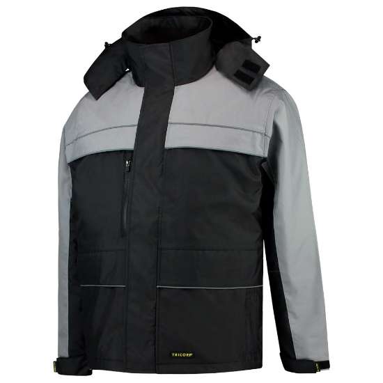 Afbeeldingen van Tricorp parka TJO2000 402003 Zwart/Grijs 7XL