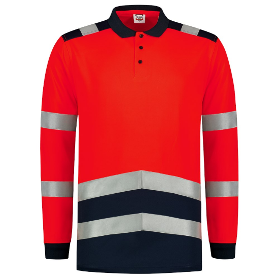 Afbeeldingen van Poloshirt High Vis Bicolor Lange Mouw