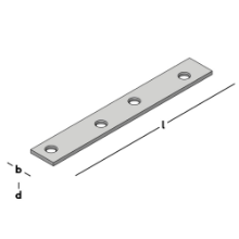Afbeeldingen van GB Verbindingsplaat 105 15x2 Zink-Magnesium BASISARTIKEL