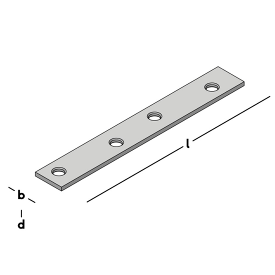 Afbeeldingen van GB Verbindingsplaat 105 15x2 Zink-Magnesium BASISARTIKEL