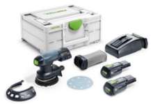 Afbeeldingen van Festool accu-excenterschuurmachine ETSC 125 3,1 I-Plus - 2x3.1Ah accu - met snellader in systainer