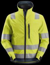 Afbeeldingen van Snickers Allround softshell klasse 3 1230-6695, Maat XS, high-visibillity geel/donker blauw